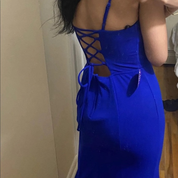 LEIGHTON FORMAL LACE-UP CREPE DRESS SZ 3 - Picture 4 of 6